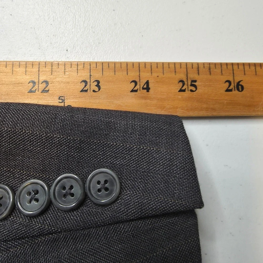 Joseph & Feiss Blazer Mens 46R Gray Herringbone‎ Sports Coat Pure New Wool 2 B